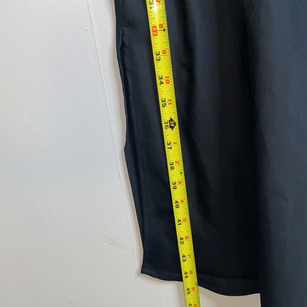 🎈NWT Beautiful Black V-Neck slip dress with slit up the side! - Picture 7 of 12